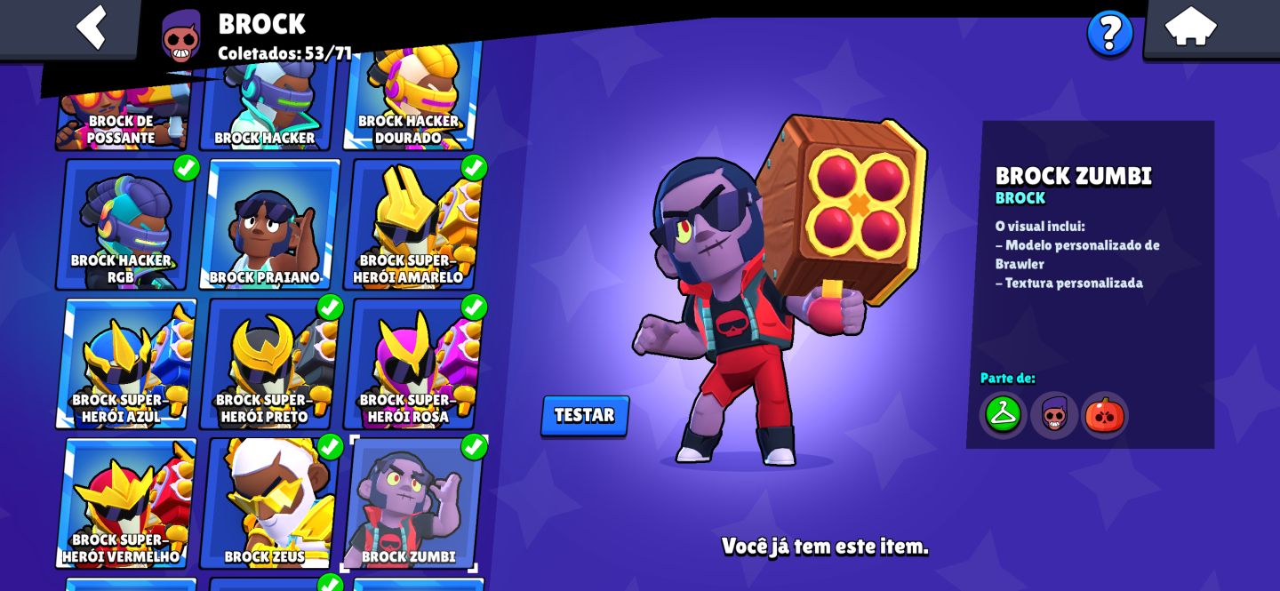 CONTA BRAWL STARS À VENDA 81K TROFÉUS + 300 SKINS Criada 2019