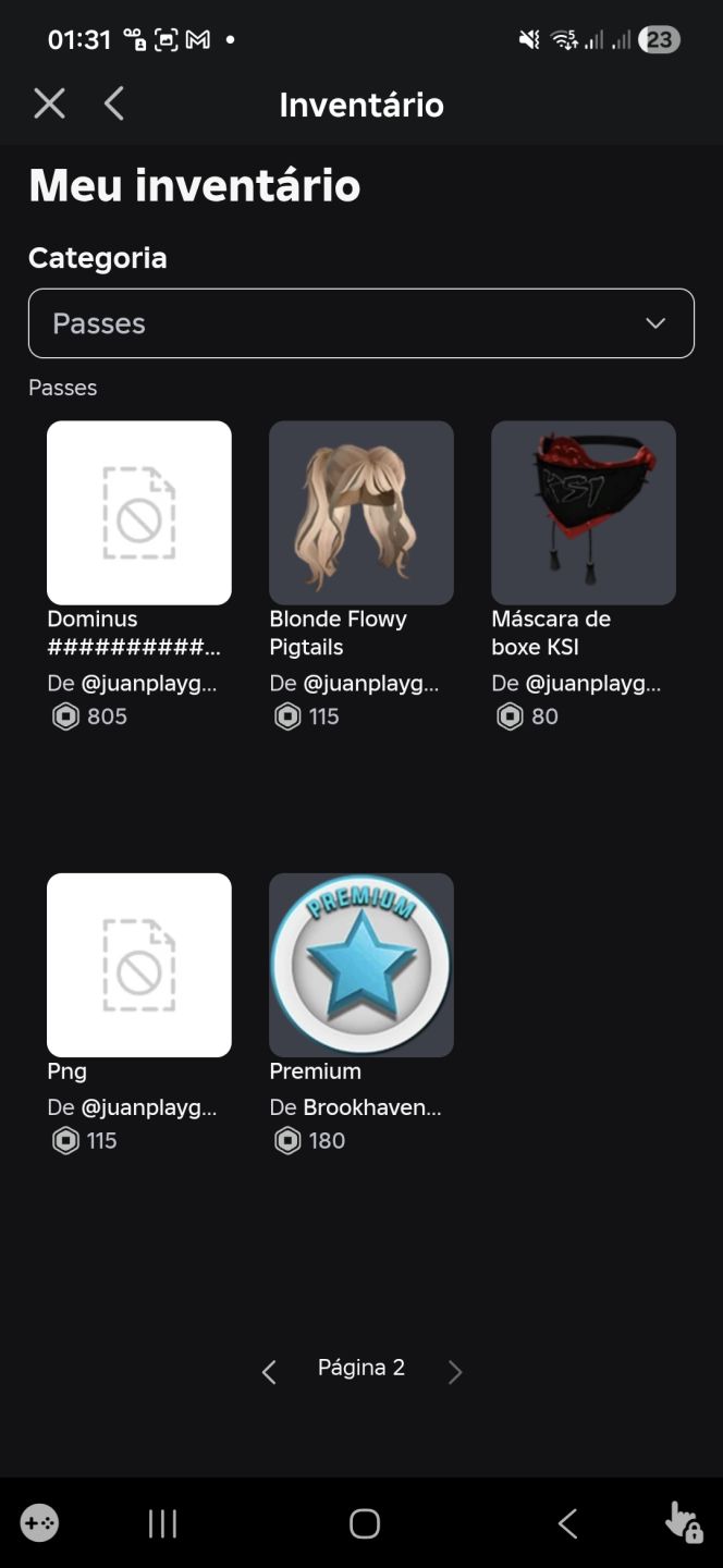 Conta de Roblox Antiga e com 190 robux