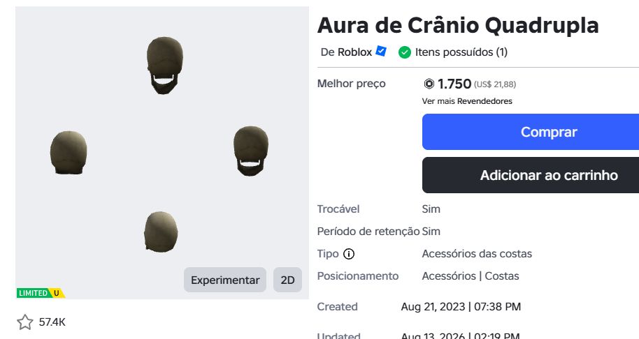 CONTA KORBLOX- 8 LIMITEDS- 129offsales- Upada no blox fruits e Adopt me