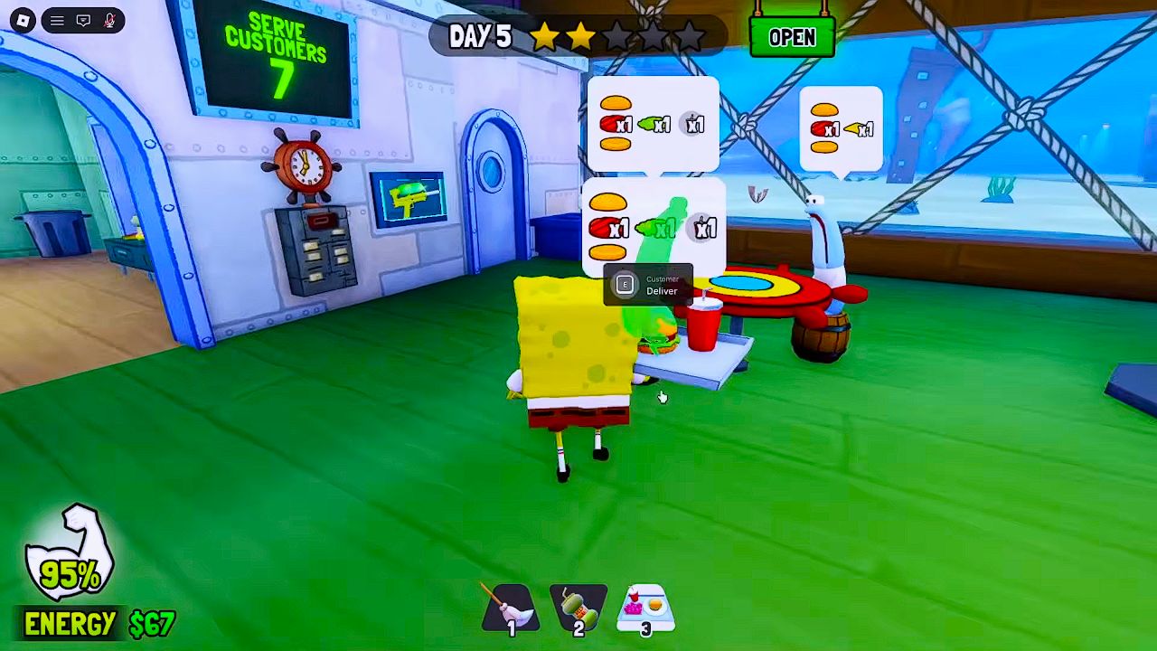 | 50% Desconto | Salve o Krusty Krab | Serviços Doubloons e Personagens |