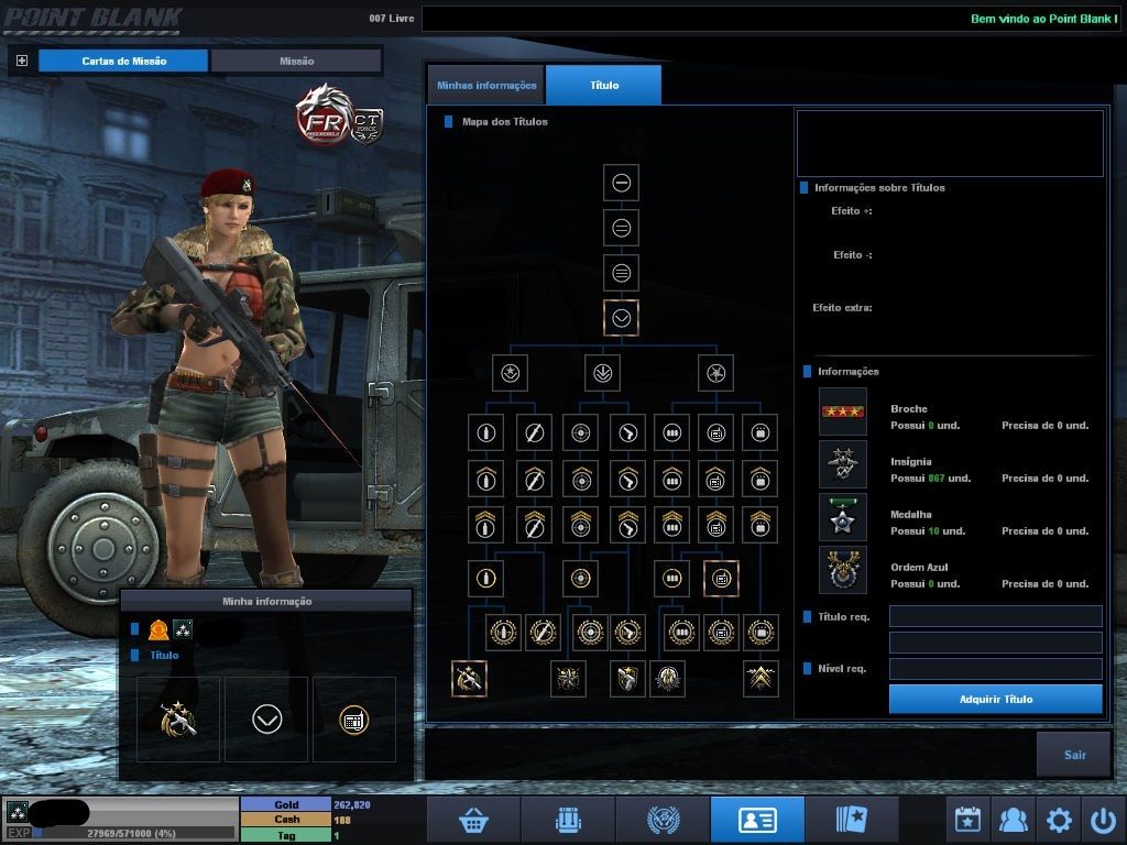 CONTA POINT BLANK varios itens