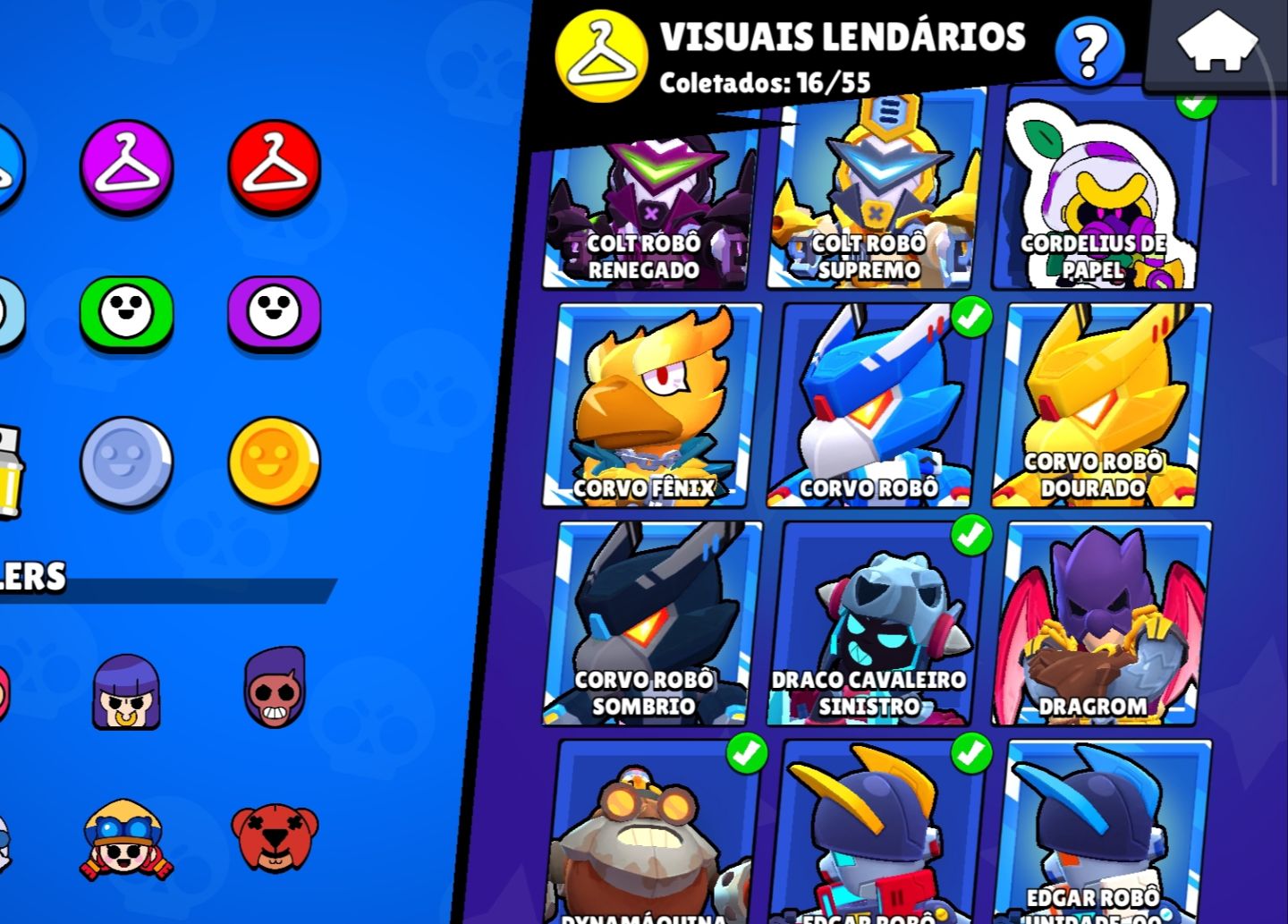 Conta brawl stars Negociável. Todos personagens, metade das hipergarcas