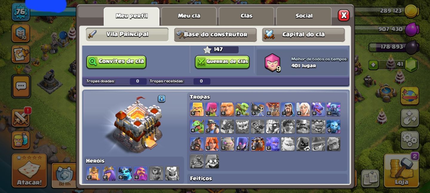 Contas de clash of clans cv12 a cv11
