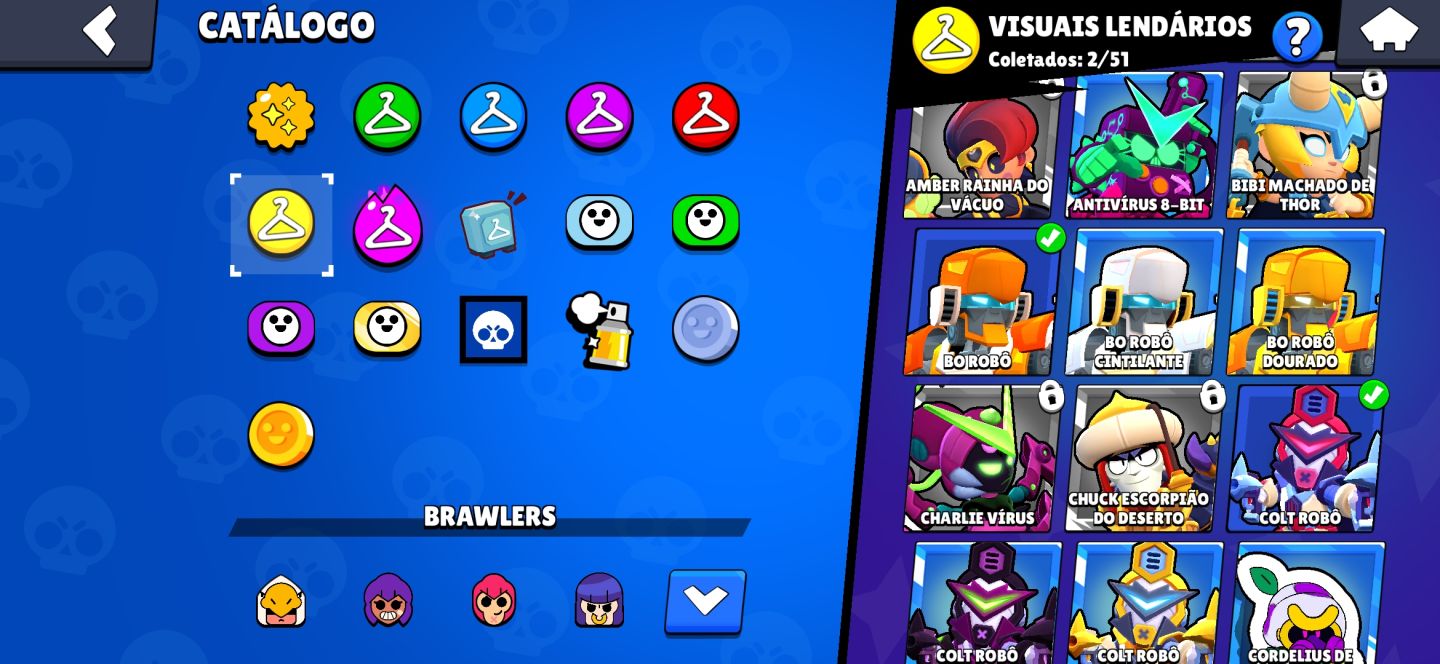 Conta brawl stars com skins raras e misticas
