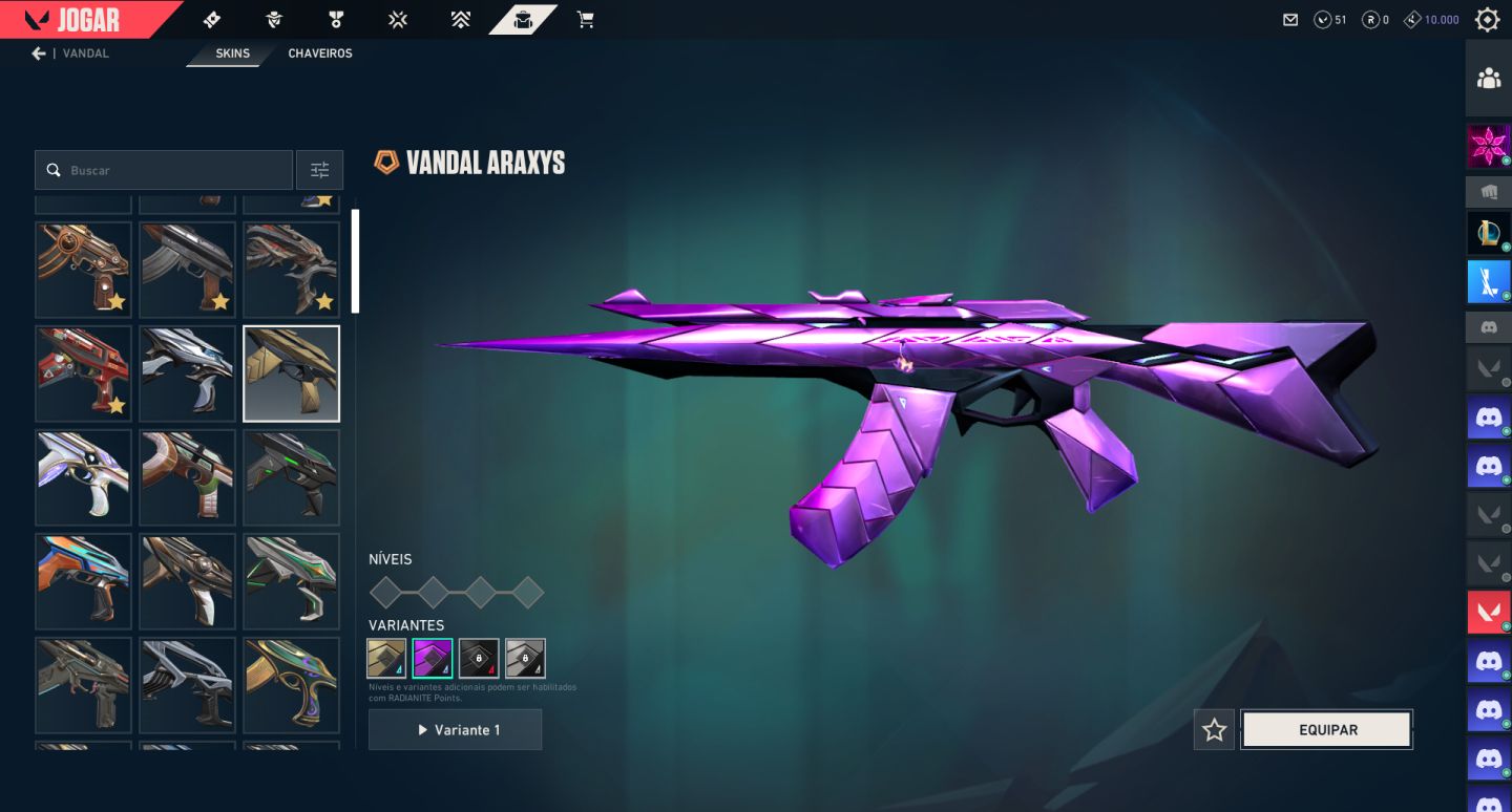 Conta Valorant +de40 skins