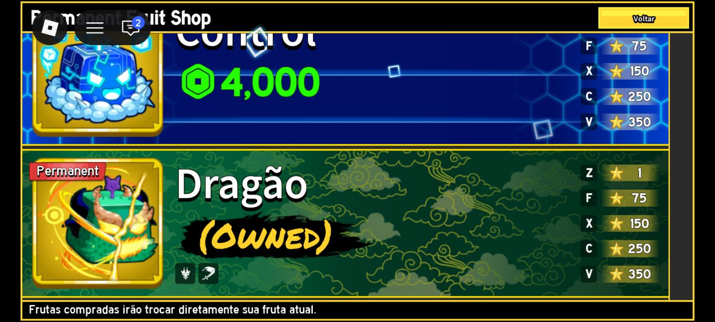 Conta Blox Fruits | Dragon Perm, Ice Perm + Todas Raças V4 Full