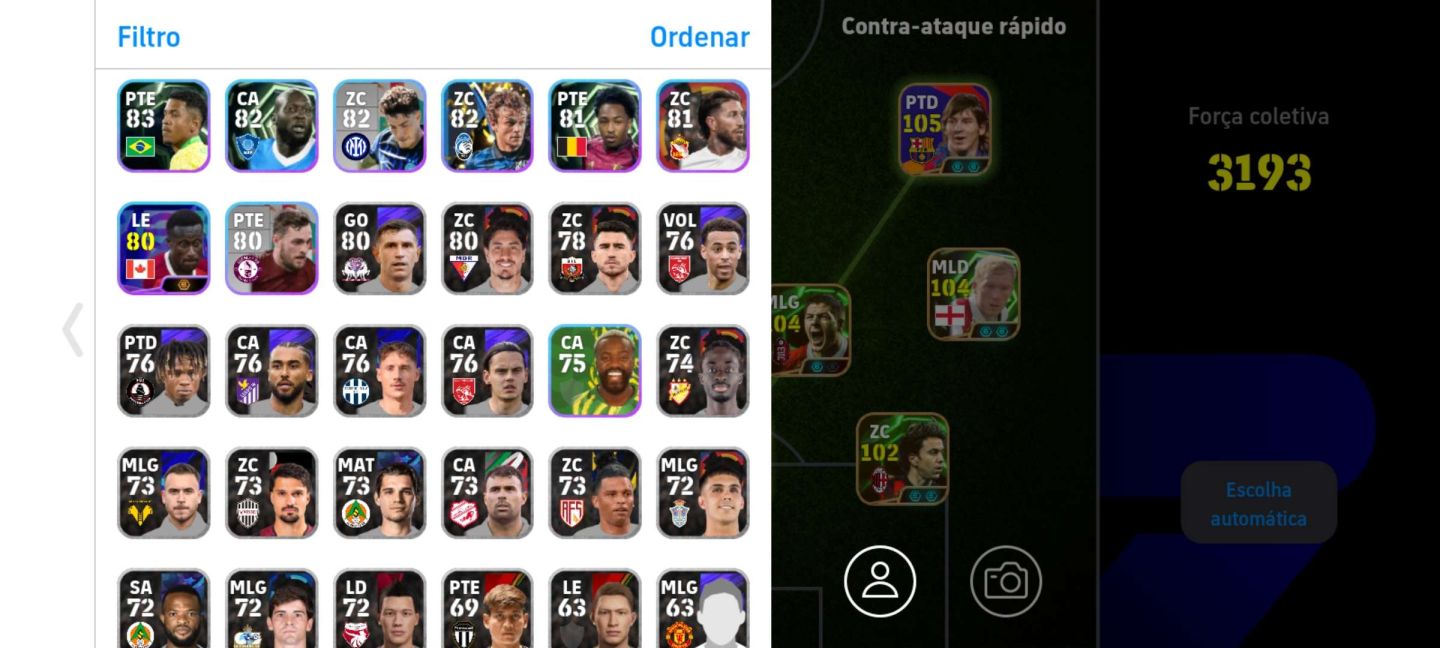 CONTA EFOOTBALL MOBILE RARA FORÇA 3193