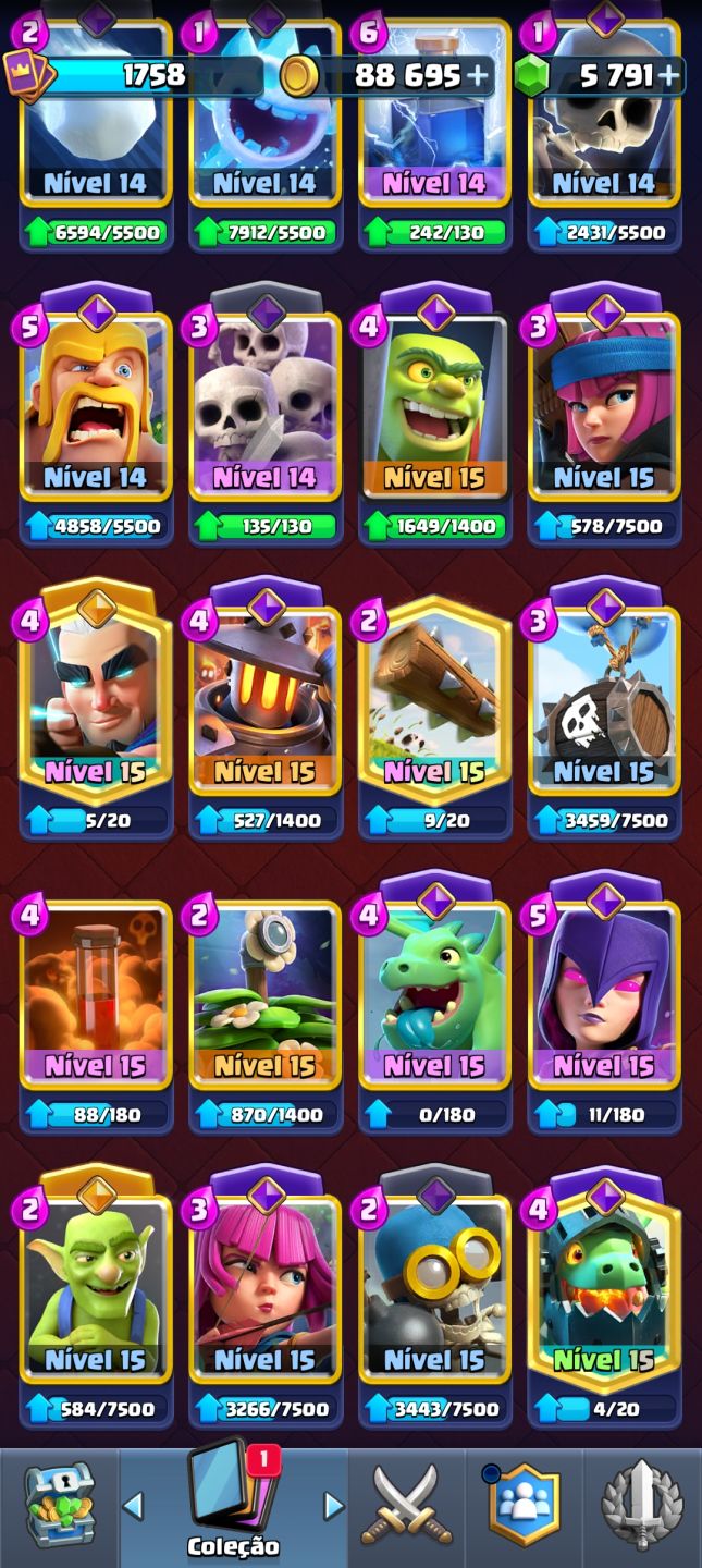 CONTA DO CLASH ROYALE COM TORRE DO REI LVL MÁXIMO - 9 ANOS - UNICO DONO