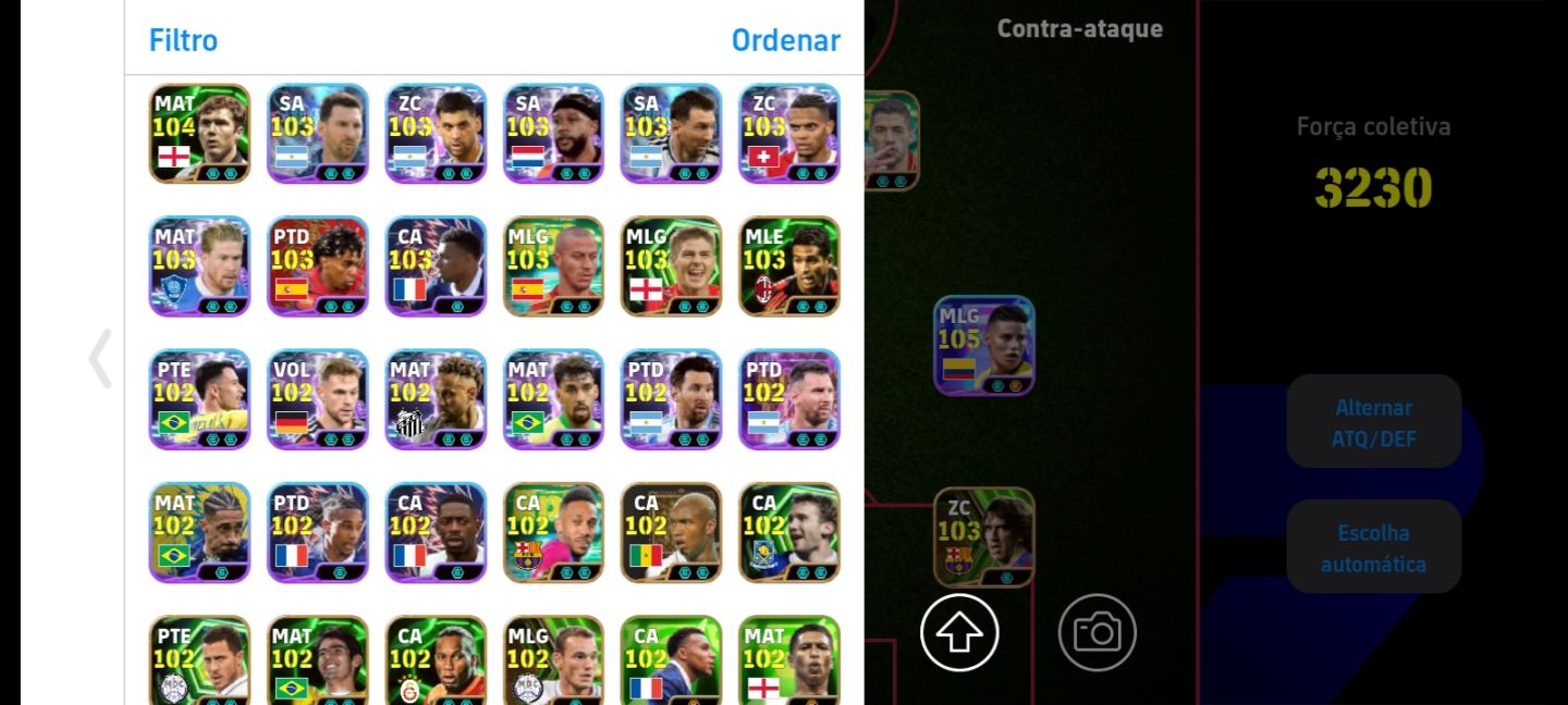 CONTA eFOOTBALL MOBILE OVER 3230