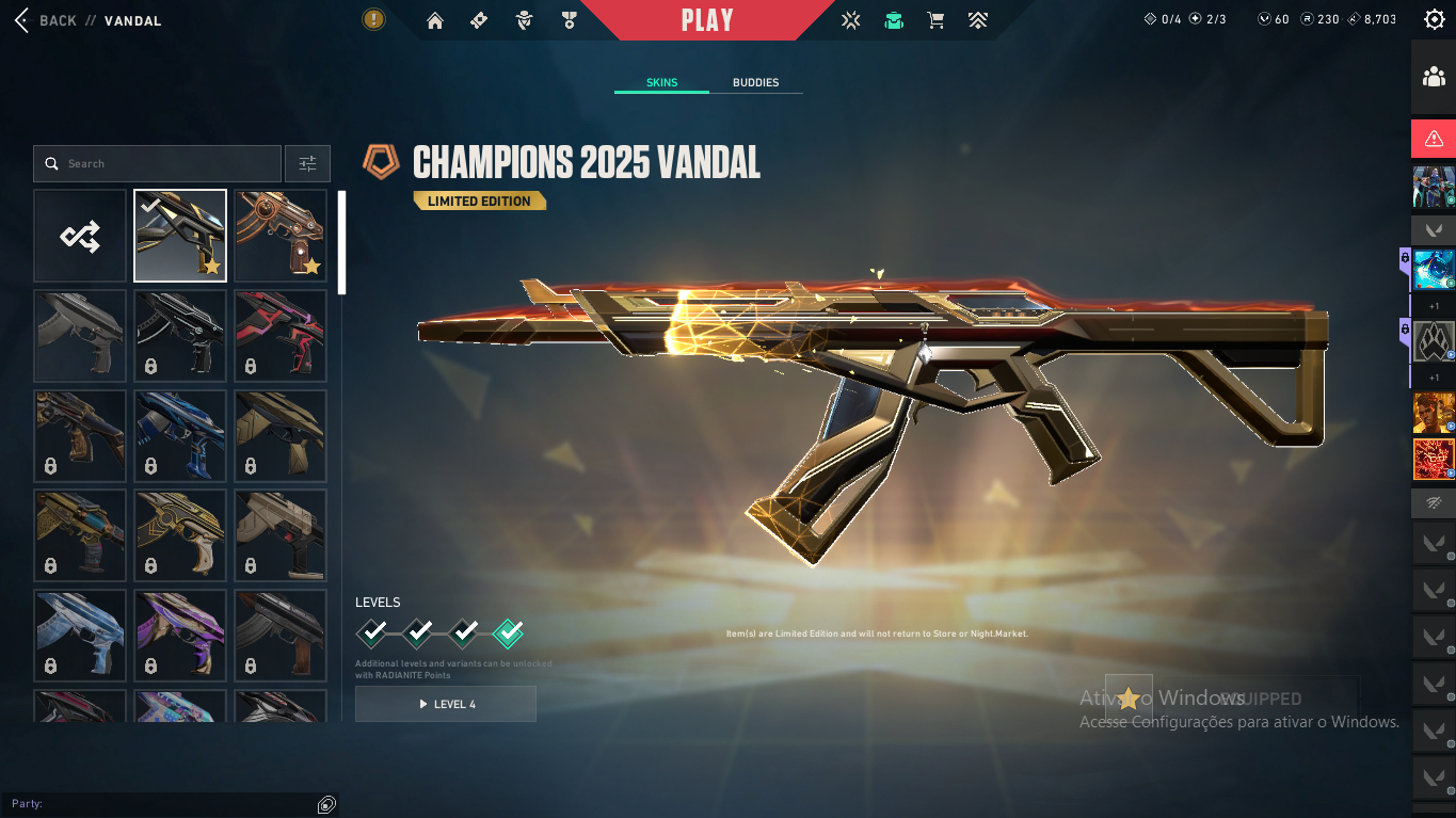 Conta valorant 5 skins