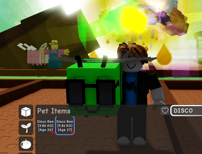Conta com candy blossom + 4 raccon e 2 disco bee - GROW A GARDEN -