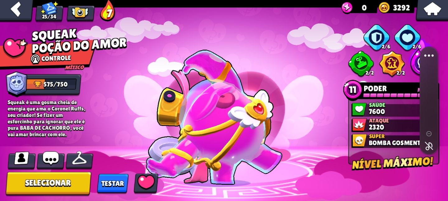 Conta de brawl stars com 54495 troféus, 108 brawlers, fama solar, e skins raras
