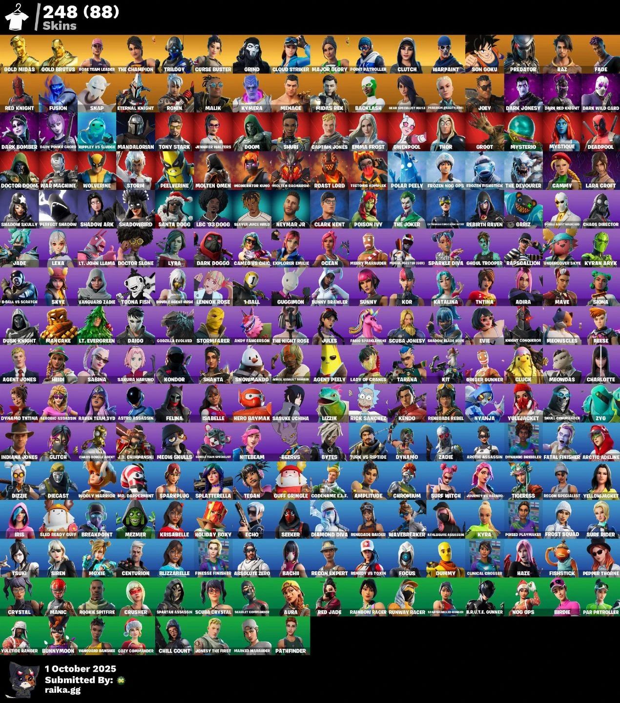 CONTA FORTNITE RARA | 248 SKINS | EXCLUSIVOS | MERRY MINT AXE | STW FUNDADOR