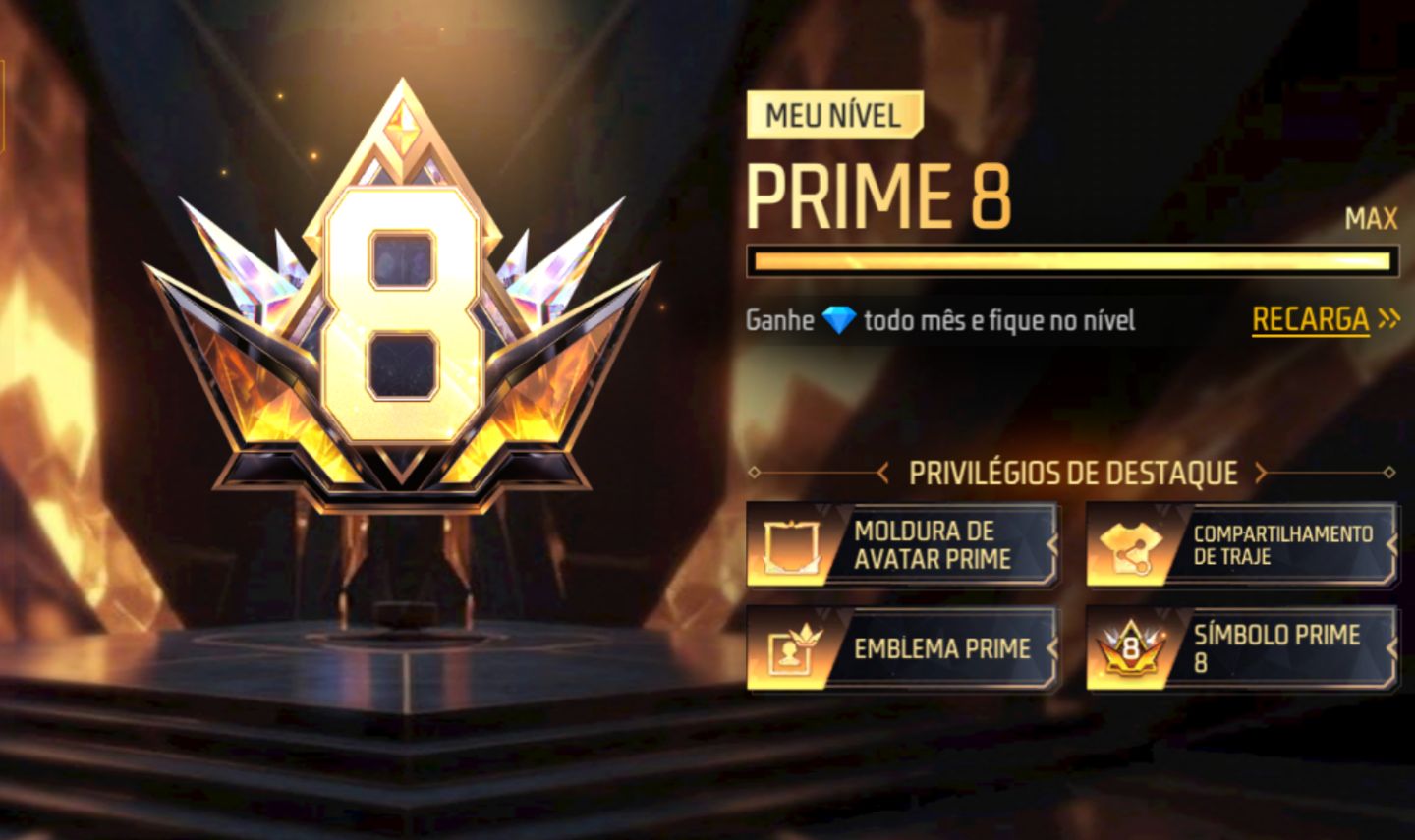 CONTA PRIME 8, COM PASSES ANTIGOS E DIVERSOS ITENS RARÍSSIMOS(LEIA A DESCRIÇÃO!)