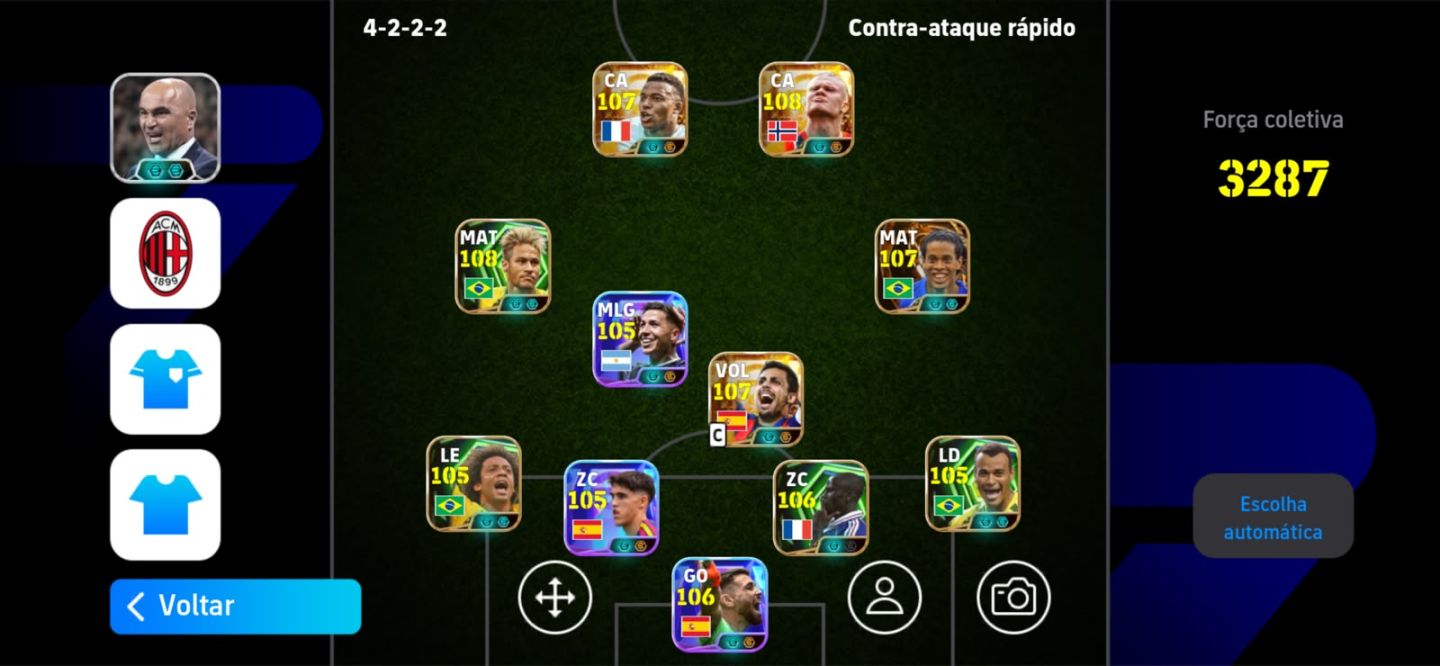 Conta efootball com 2387 de forca
