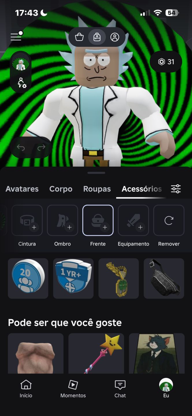 Conta Roblox (Roupas e acessórios) promoção!!