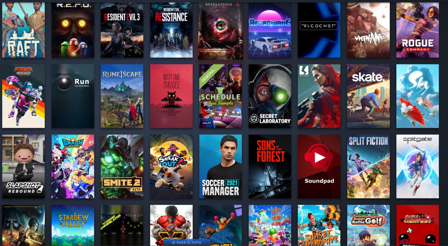 Steam Completa | Biblioteca avaliada em R$ 769