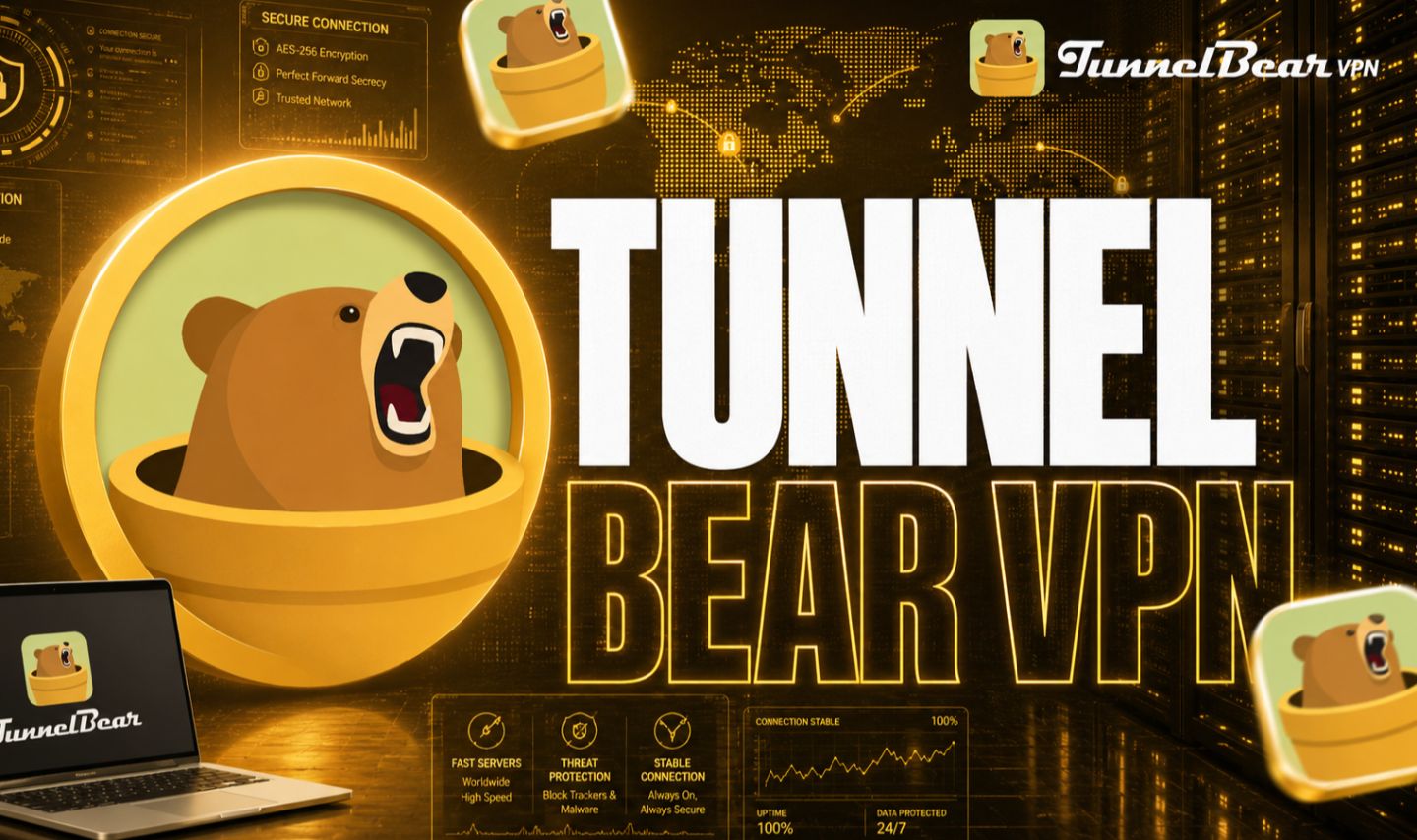 TUNNELBEAR VPN PRO - 30 DIAS +15 DIAS DE BRINDE (CONTA INDIVIDUAL)