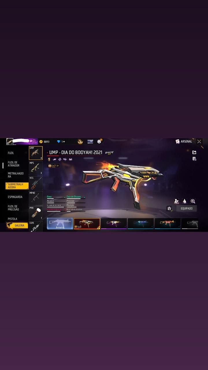 CONTA FREEFIRE COM NARUTO - MP5 EVOLUTIVA - ENTRE OUTROS