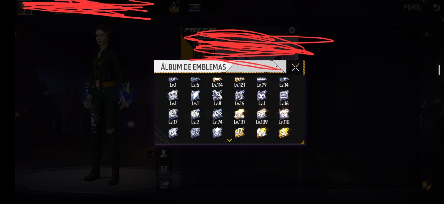CONTA DE FREE FIRE ANTIGA COM DINO