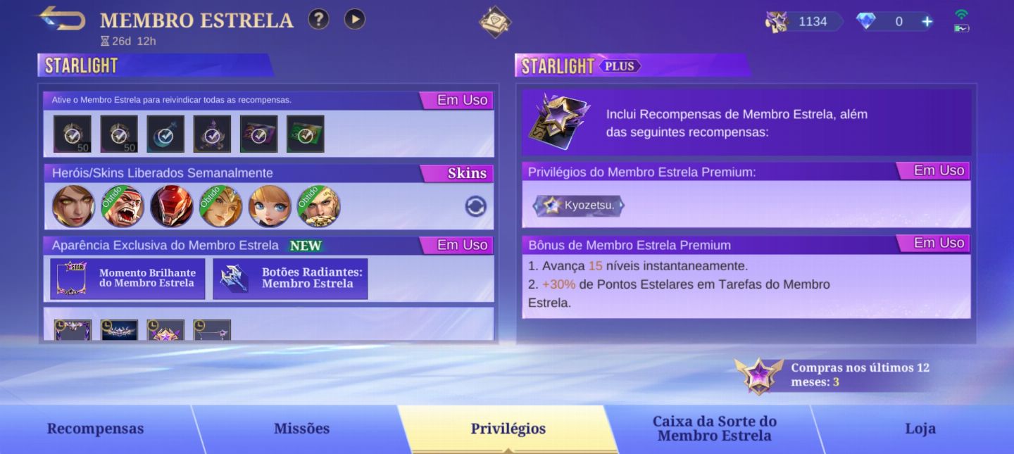 CONTA MBL JA NO GLORIA,COM MUITAS SKINS!!!!