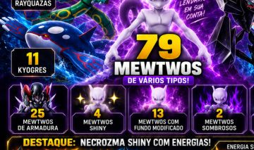 CONTA POKÉMON GO 2019 | 79 MEWTWOS | 31 NECROZMAS | SHINY + FUNDOS | +LENDAS