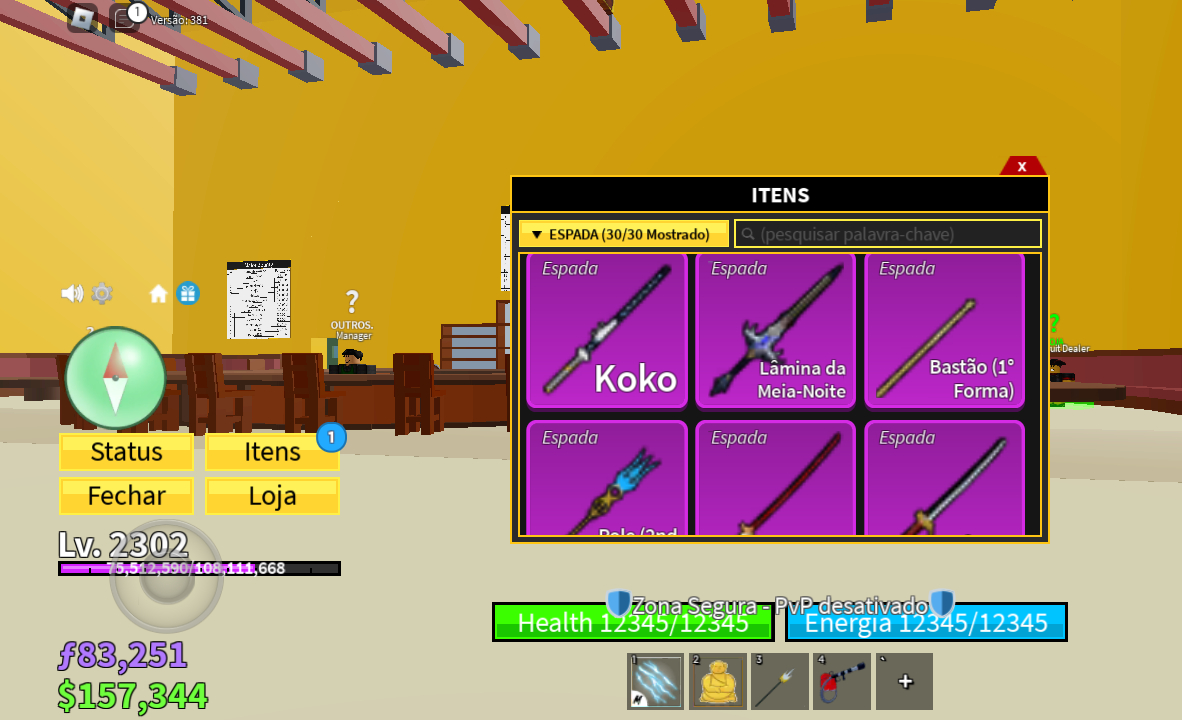 CONTA ROBLOX MUITO FORTE NO BLOX FRUIT ⚡ COM PASSES⚡ SO AQUI