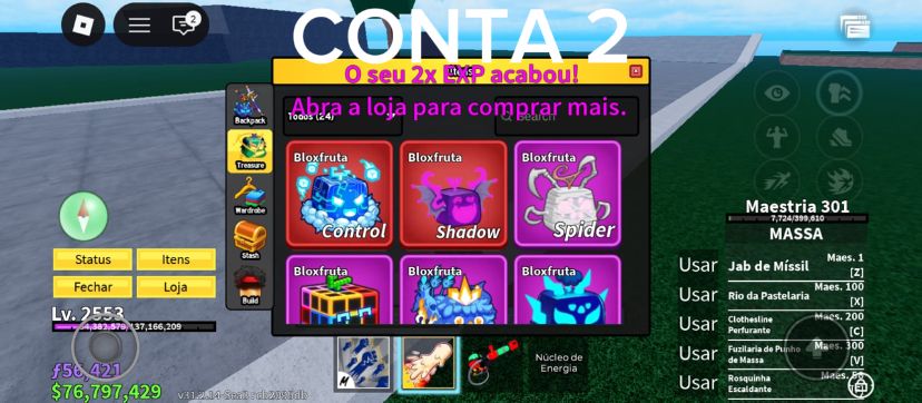 COMBO ROBLOX: 2 Contas Full Acesso (Lvl 2552/2553) CDK, TTI, Scythe e Muito Mais