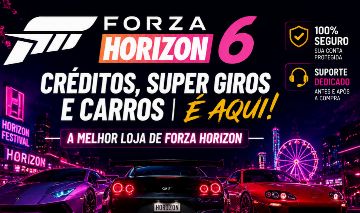 LOJA OFICIAL FORZA HORIZON 6 CRÉDITOS E CARROS