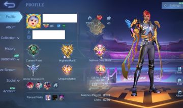 Conta Mobile Legends / CHAMPION Brody / 5 LUCKYBOX / STUN Chou