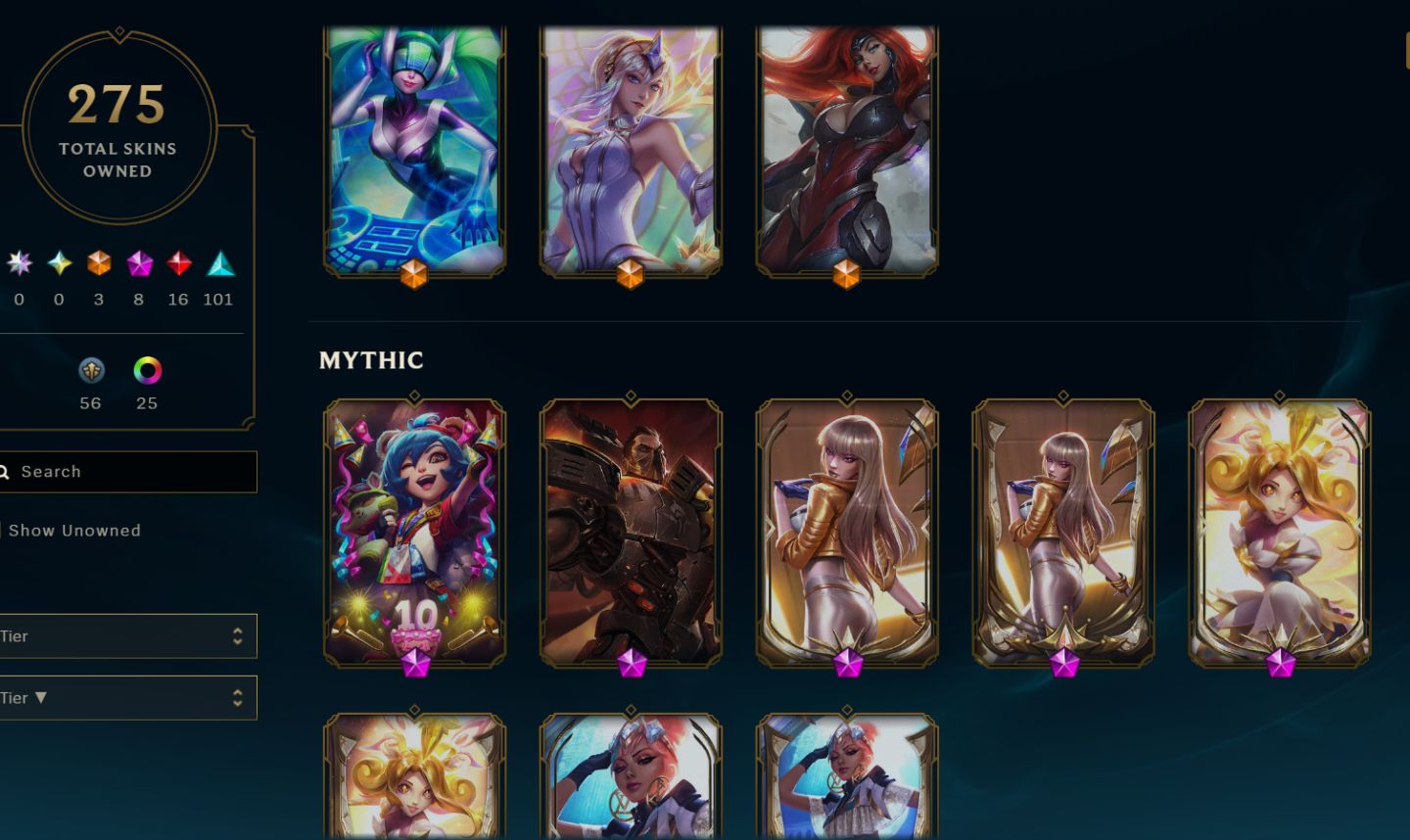 Prata - mmr de Platina - lv292 - 3 skin ultimate, 10 anos de conta