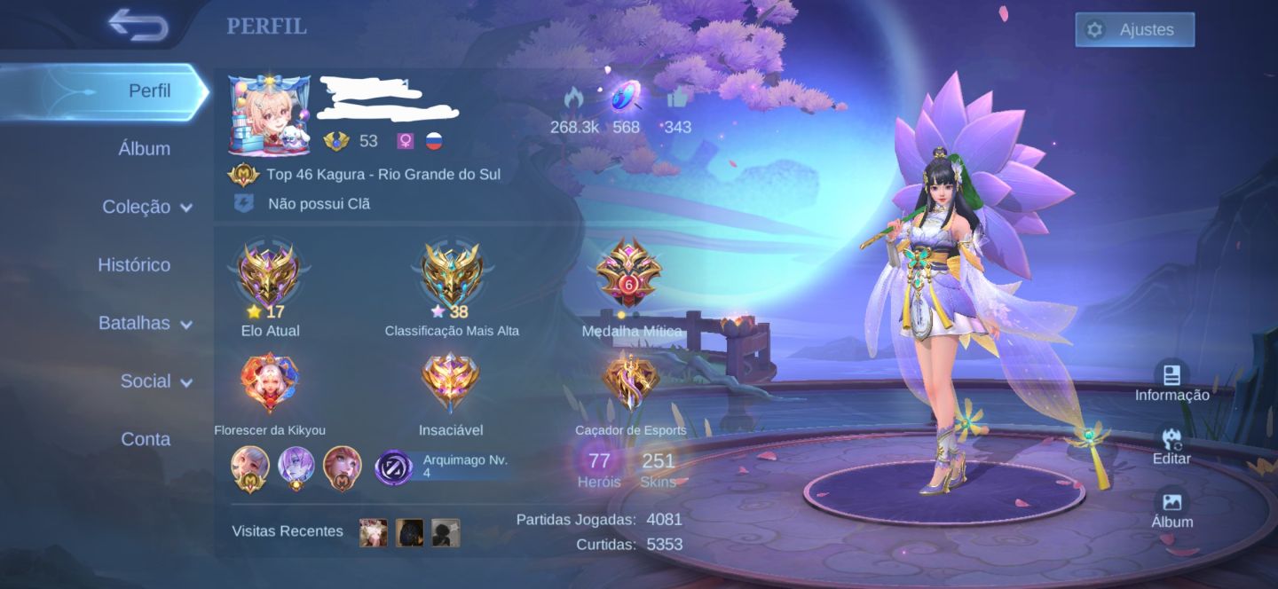 Conta mobile legends main mid