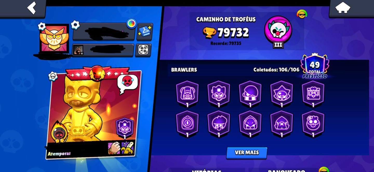 BRAWL STARS OG 79K | 545 SKINS | TODAS HIPERCARGAS | +R$ 8000 GASTOS