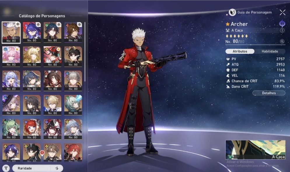 Conta de Genshin Impact e Honkai Starrail