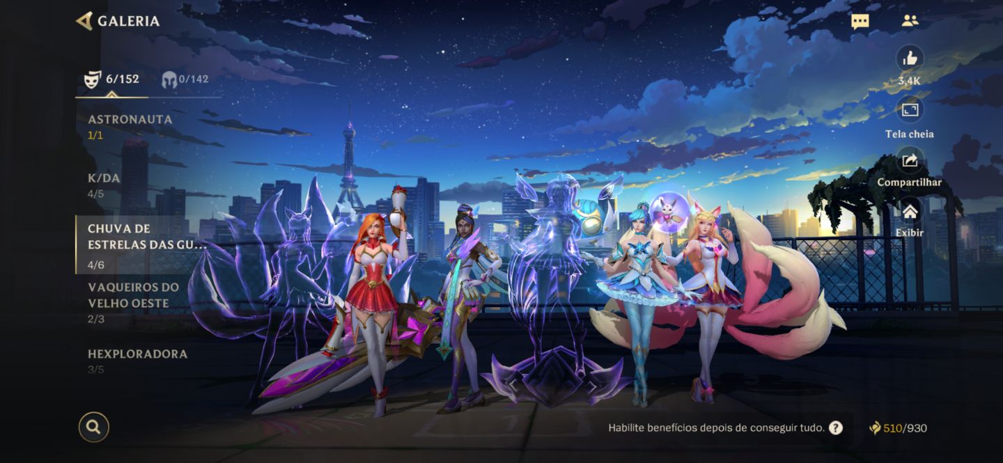 CONTA WILD RIFT / Nível 178 / 114 Skins / 142 Campeões