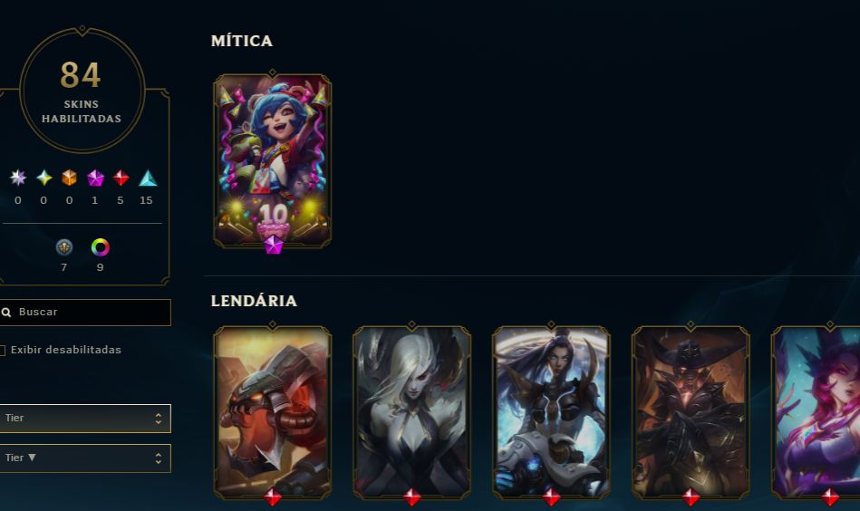 LEAGUE OF LEGENDS 84 SKINS NIVEL 181 UNRANKED