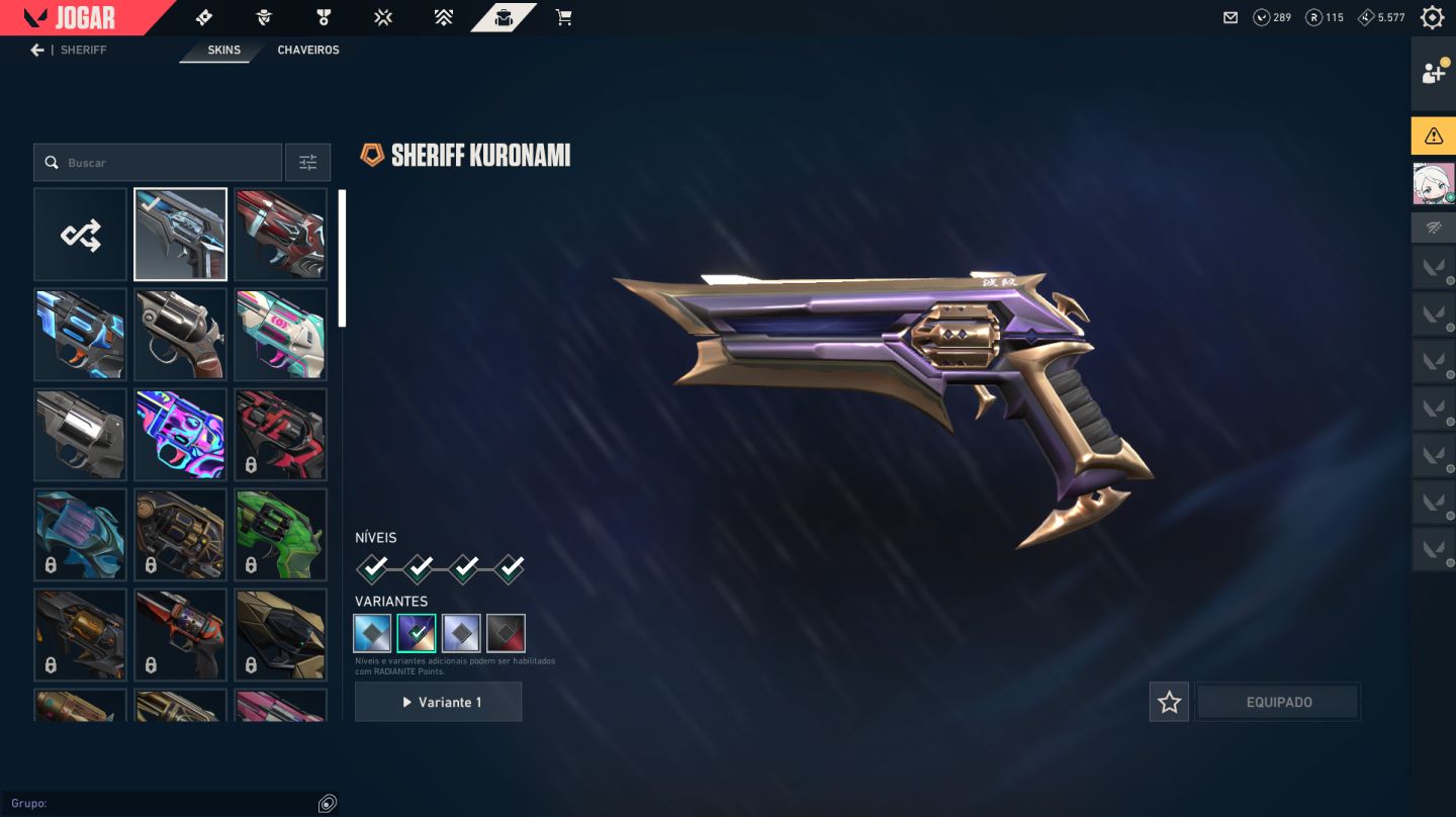 Conta Valorant Lvl 180 Platina 1 | Mais de 80 Skins - Facas, Vandal, Phantom