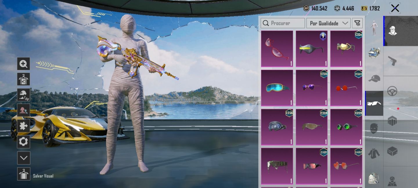 PUBG mobile- Múmia set M416 LV6
