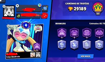 CONTA DE BRAWL STARS | 29K DE TROFEUS | 85 BRAWLERS + KAZE