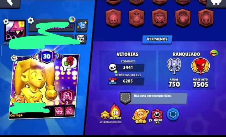 CONTA RARA ANTIGA BRAWL STARS