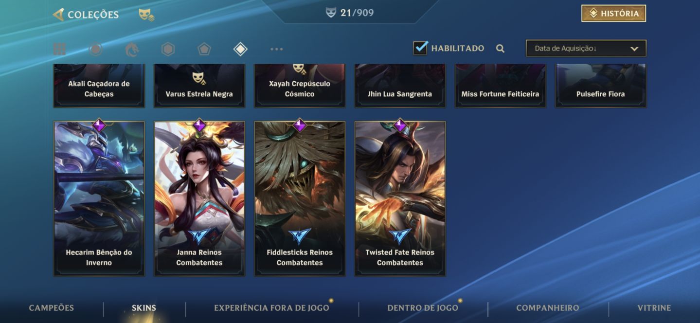 CONTA SMURF WILD RIFT C/ SAMIRA CELULAS SUPREMAS Etc.
