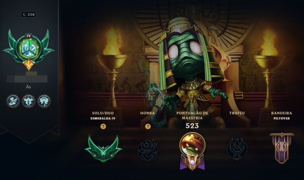 Conta lol esmeralda 4 80+ skins