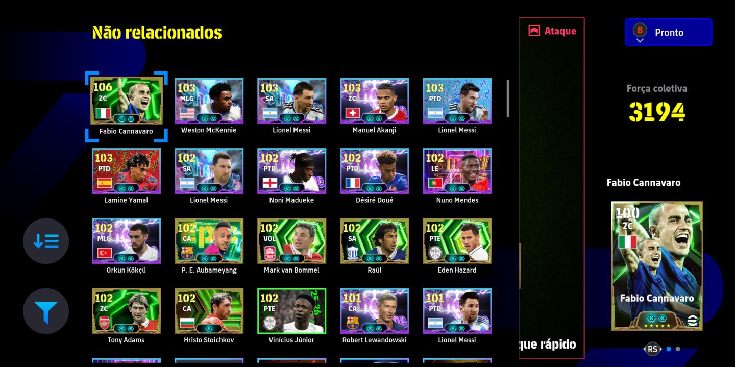 Conta eFootball (Steam) CR7 106, Neymar Santos +80 cards especiais