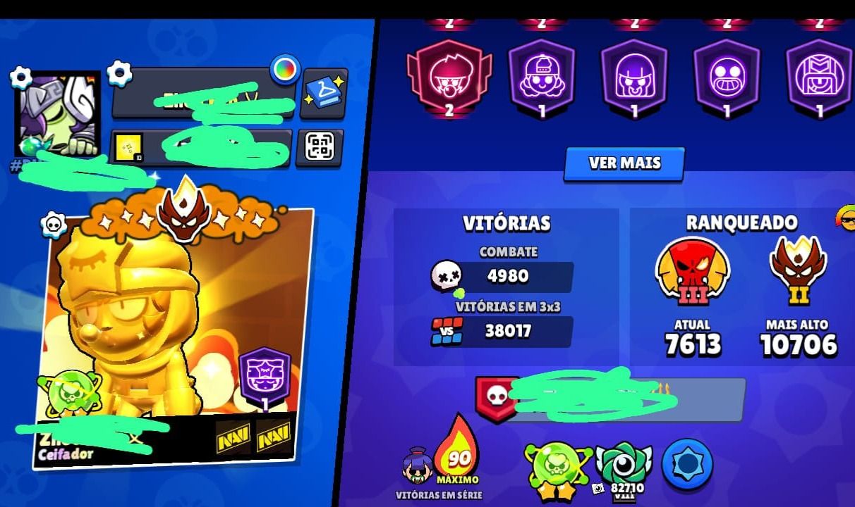CONTA FULL RARA BRAWL STARS