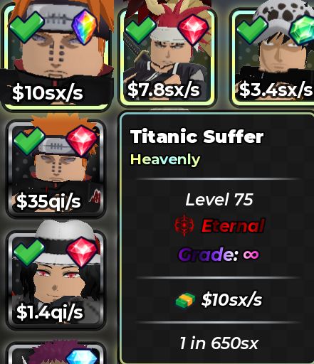 ANIME DICE | PERSONAGENS 100Sx ATÉ 1Sp+ | ENTREGA VIA TRADE