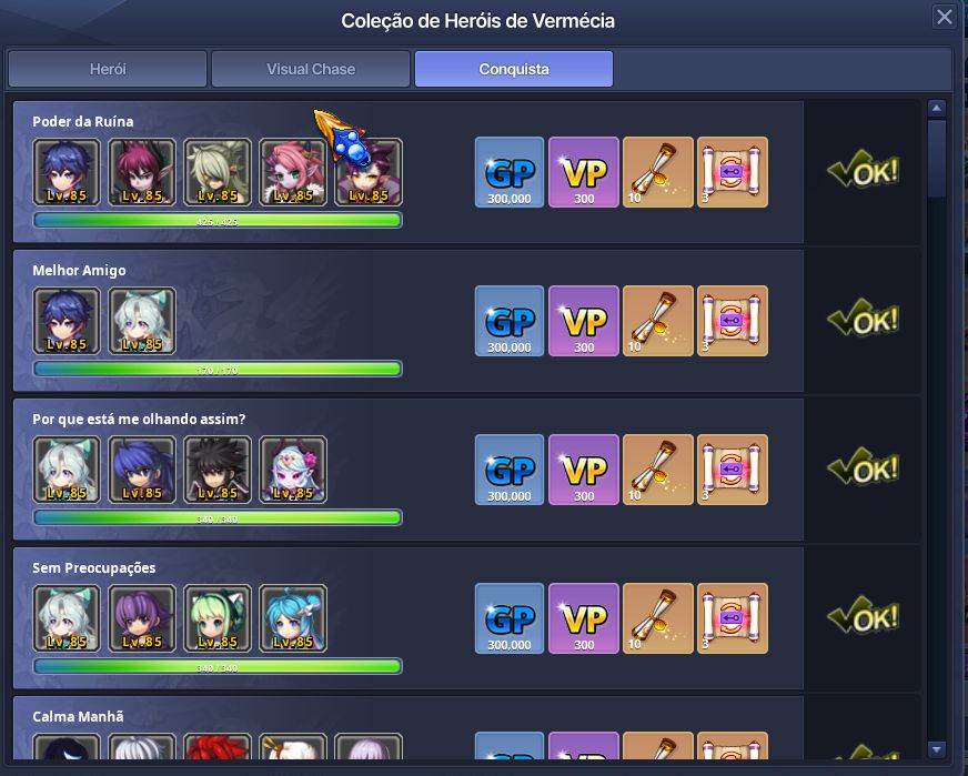 CONTAS GRAND CHASE MID/LATE GAME