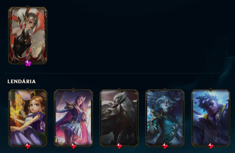 Conta de LoL Skin LeBlanc Lenda Ascendida Mitica e +17 Skins Lendárias