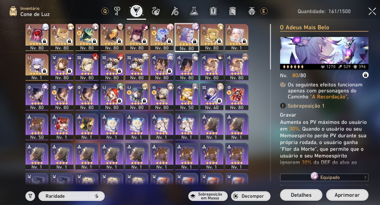 CONTA HONKAI ENDGAME LVL 70