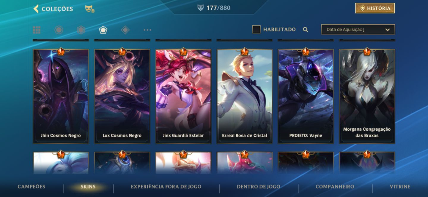 CONTA WILD RIFT, 180 SKINS INCLUINDO LIMITADAS, EX CHALLENGER