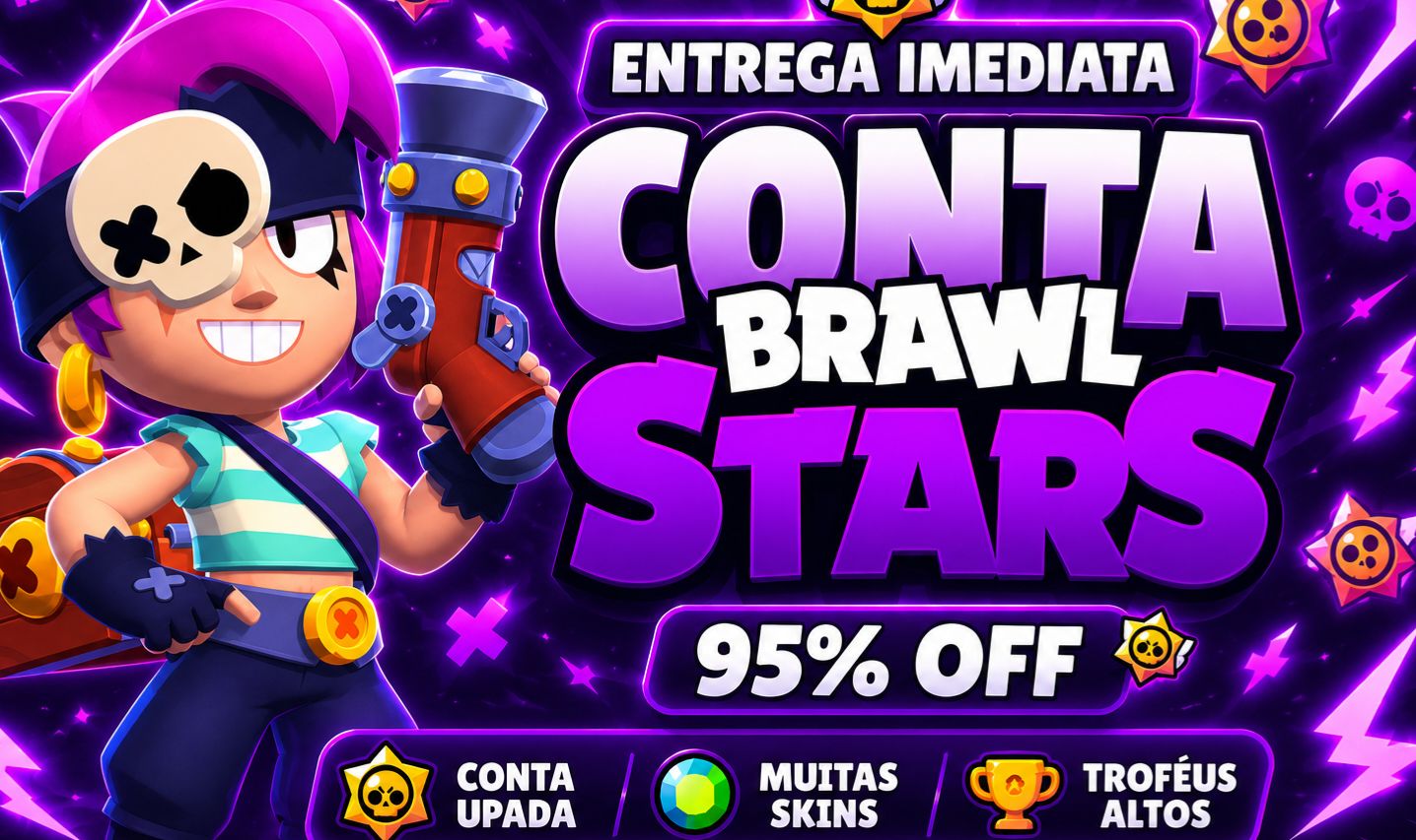 CONTA BRAWL STARS com 57k de troféu,com muitas skin raras e exclusiva